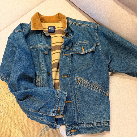 GAP Jackets & Blazers - GAP Blue Denim Jacket with Tan Corduroy Collar